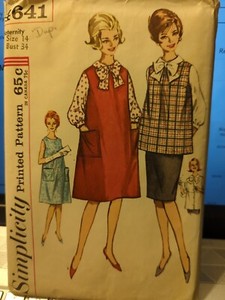 Simplicity 4641 Pattern Maternity Top Skirt Dress Size 14 Miss Uncut Vintage
