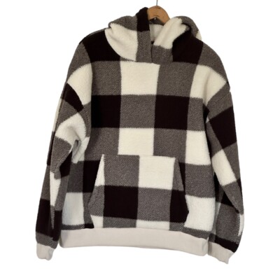 Pullover Hoodie Buffalo Check Sherpa Pullover American Eagle