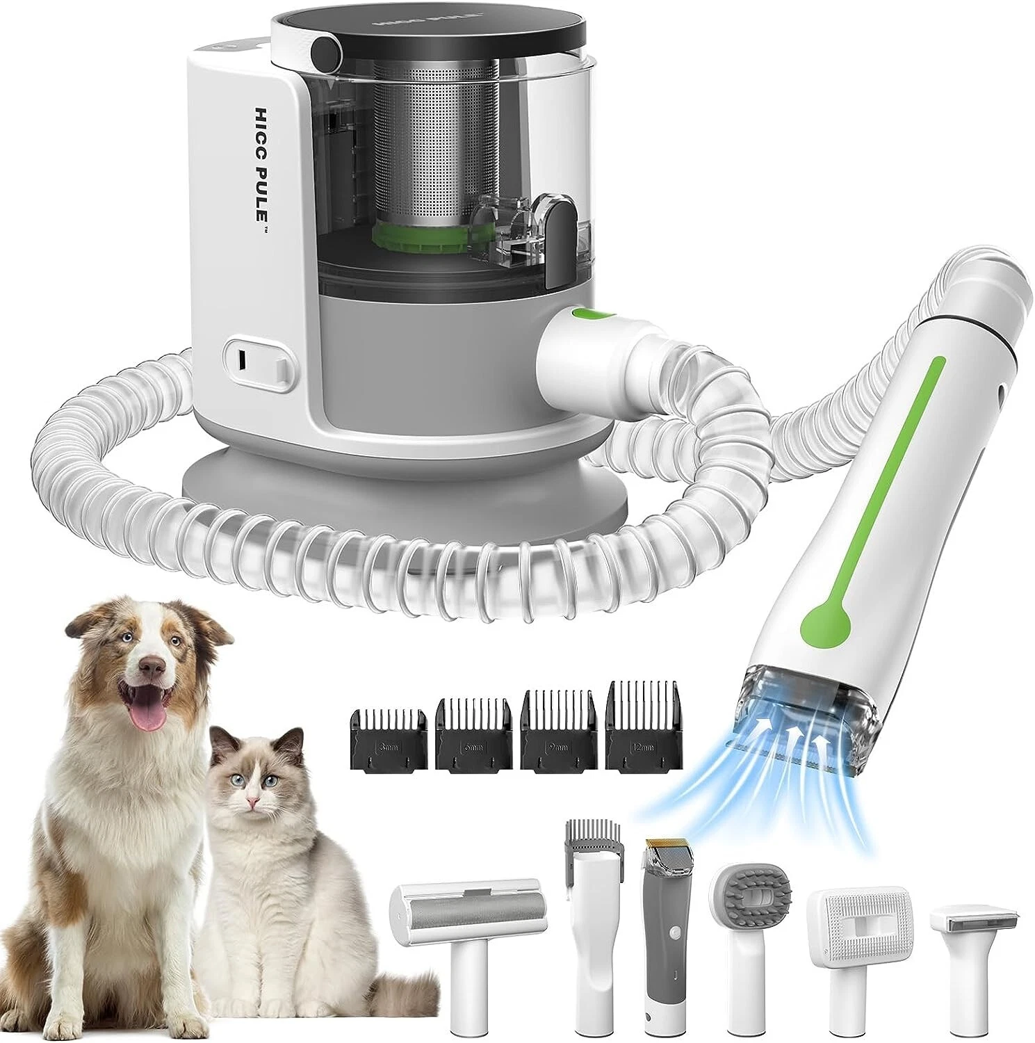 Dog Pet Grooming Vacuum Kit-60Db Low Noise 6 Tools 1.5L Groomer for Shedding