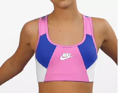 Nike Dri-FIT Girls’ Sports Bra Medium support Purple / Pink / White DB5980  693