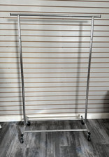 Heavy Duty Portable Chrome Clothing Garment Rack 60" x 62" Extended 200 Cap