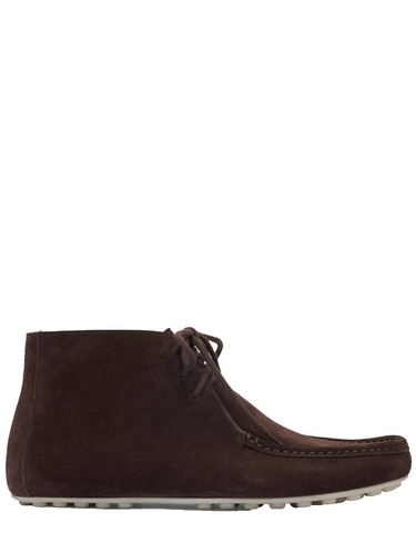 Mens Loro Piana Brown Suede Pull-On Open Walk Ankle Boots 40 US/7.5 Loro Piana Brown Whiskey Suede Open Walk Ankle Boot main image 2