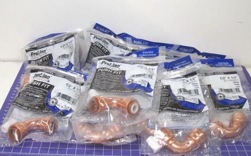 Pro-Line (651-003HC) 1/2" Tube Size Copper Push Fit Elbow Quantity-11