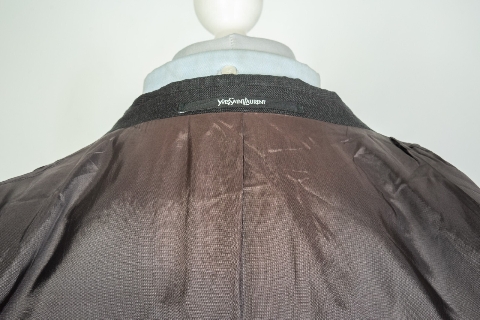 Giacca blazer uomo YSL Yves Saint Laurent lana bottoni grigio taglia 52