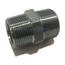 STEEL HEX NIPPLE 1-1/4" MALE NPT x 1-1/4" MALE NPT HYDRUALIC/FUEL/AIR/WOG