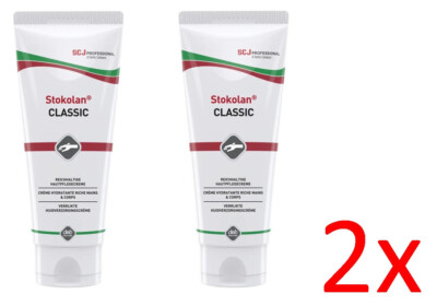 SC JOHNSON SCL100ML Professional Stokolan Classic Handpflegecreme 100 ml NEU 2 X