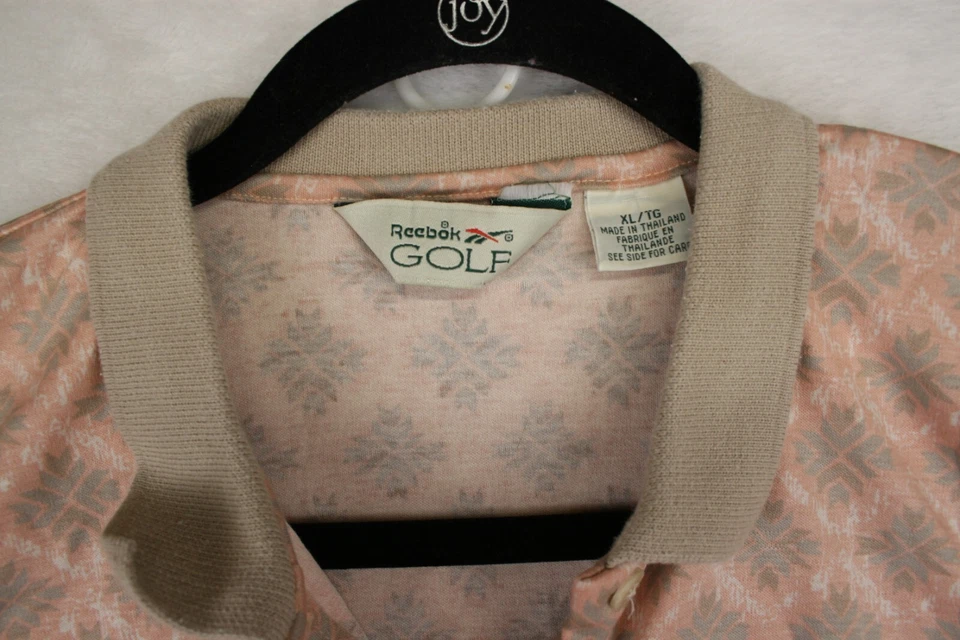 Camisa de golfe Reebok feminina vintage estampada manga curta algodão tamanho XL extra grande - Imagem 4 de 4