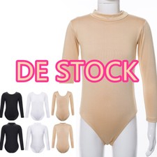 Mädchen!Turnbody Langarmbody Kinder Rundhals Gymnastikbody Langarm Shirt Ballett