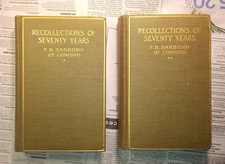 Recollections of Seventy Years - Sanborn - Vol I&II - 1909
