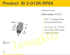 Original TURCK BI2-G12K-RP6X proximity switch sensor