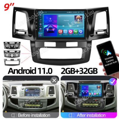 2+32G 9 Inch Car Stereo GPS Navigation for 2005-2014 Toyota Hilux