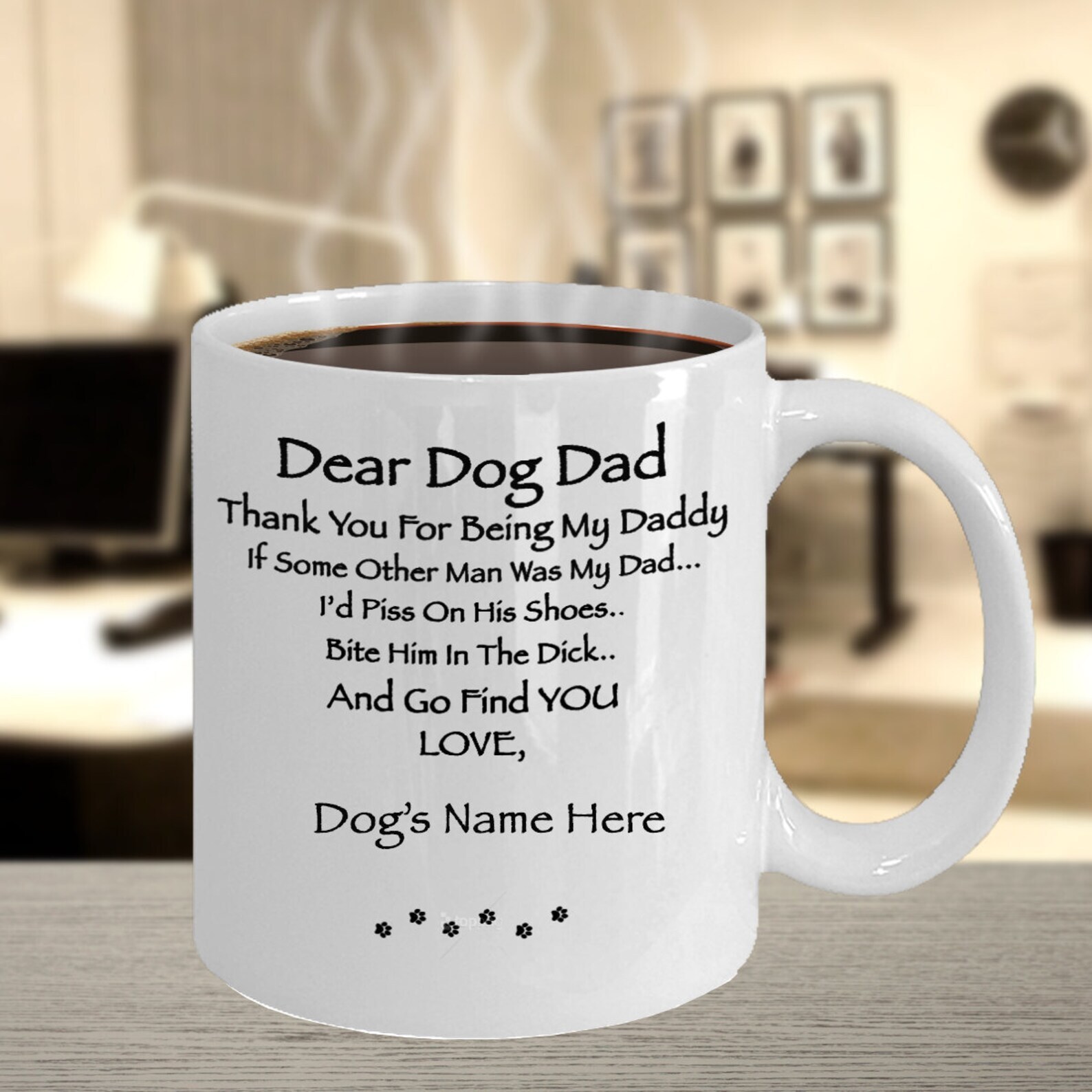 Personalized Dog Dads Fathers Day Gift Dog Father Mug
