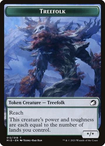 Treefolk Token (012) Innistrad: Midnight Hunt MID MTG Magic