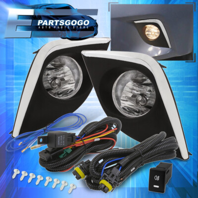 For 14-16 Toyota Corolla Clear Bumper Fog Lights Lamps Pair + Wiring Harness Kit