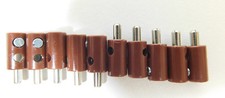 10 Stecker BRAUN z.B. für Märklin H0 Modellbahn oder N, TT etc.