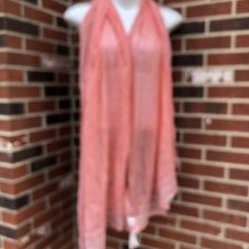 womans scarf W Pink semi sheer rectangle 31  X90  