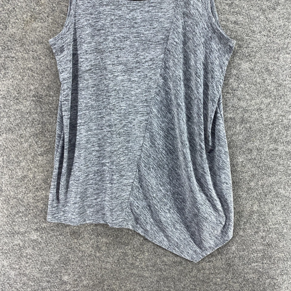 Camiseta sin mangas AB Studio para mujer L grande gris cuello redondo sin mangas correa ancha estrás Foto 4 de 4