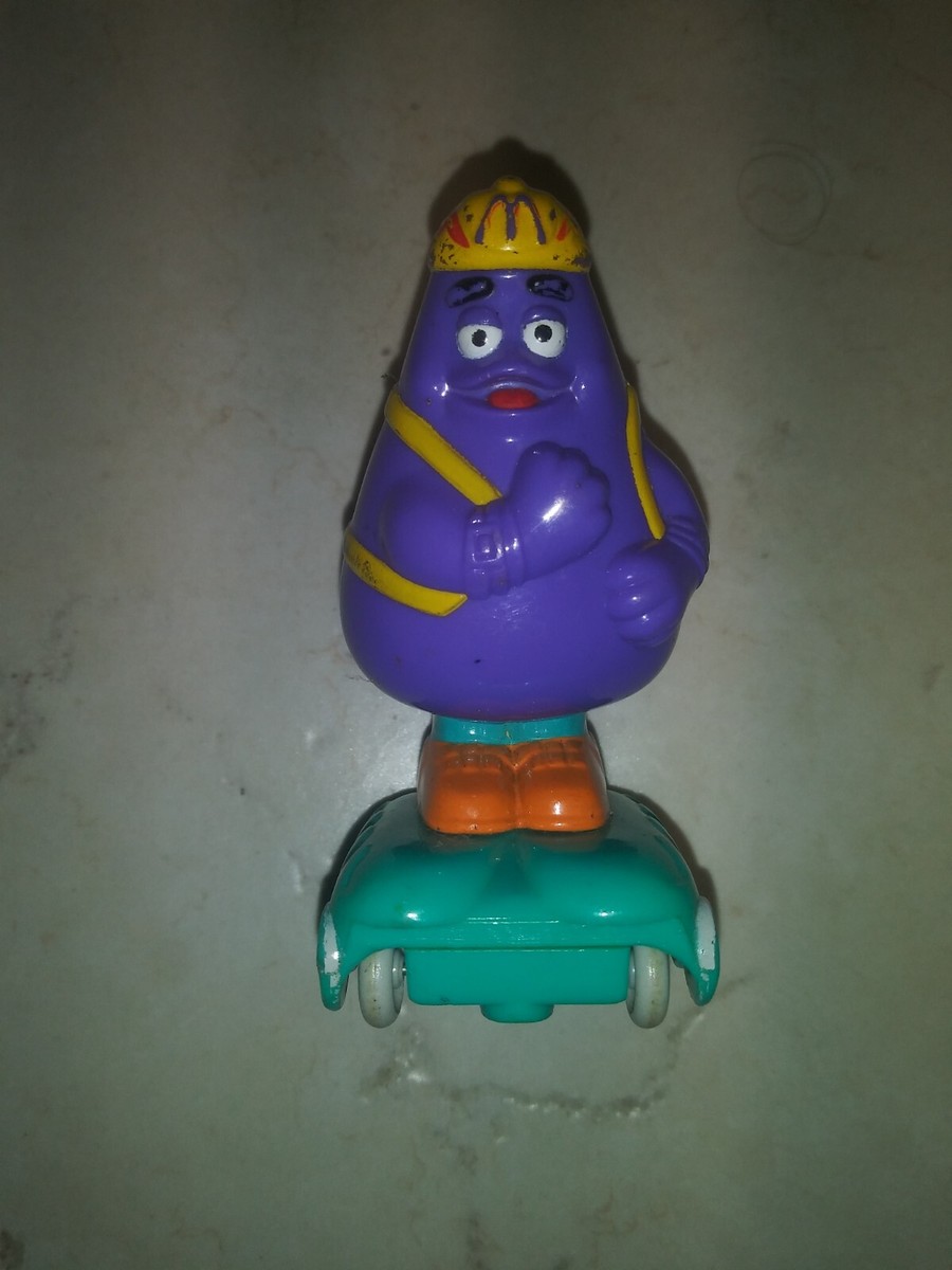 1999 McDonald's Happy Meal Toy Grimace Skating Rollerblades Figure
