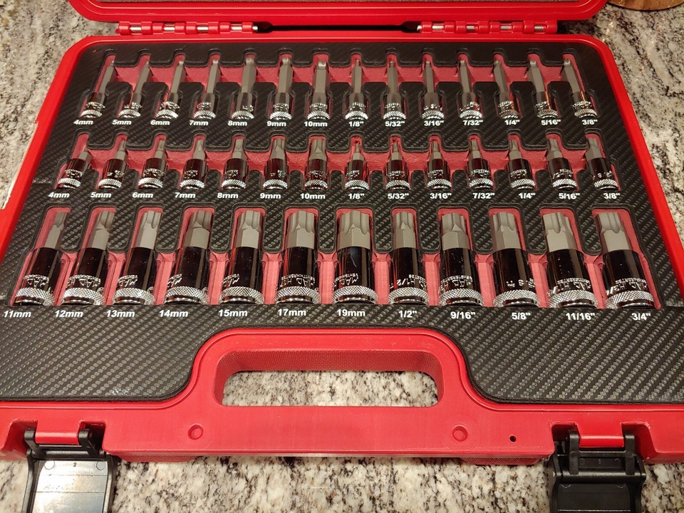Mac Tools 40PC. 3/8 & 1/2 Drive Metric RBRT Hex Bit Socket Set | eBay