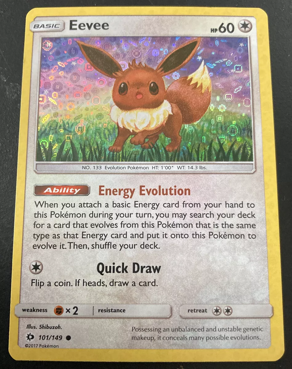 Eevee - 101/149 - Sun and Moon Base - Reverse Holo – Card Cavern Trading  Cards, LLC