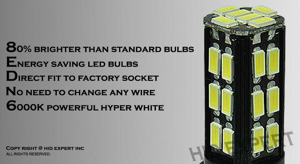 H11 Samsung LED 30 SMD Super White 6000K Fog Light Replace Halogen