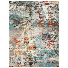 SAFAVIEH Contemporary Abstract Modern Area Rug Grey and Blue Madison Collection