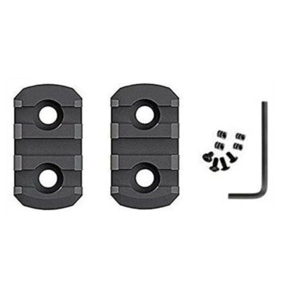 2 Pcs 3 Slots Picatinny  Rail Section Aluminum for M-LOK/MLOK Mount adapter USA