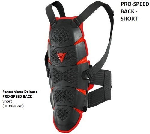 Paraschiena Dainese PRO-SPEED BACK SHORT Rider height fino a 165 cm nero |  eBay