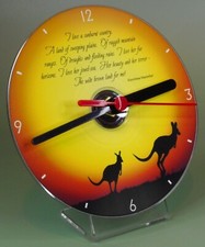 "I Love A Sunburnt Country" Verse themed Handcrafted CD Clock