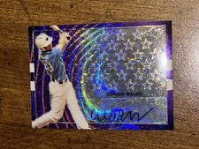 CONNOR WALSH 2018 Leaf PERFECT GAME PURPLE WAVE Autograph #8/8 RICE, PEPPERDINE