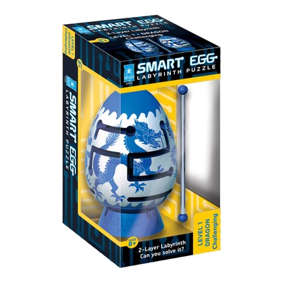 New - BePuzzled Smart Egg 2-Layer Labyrinth Puzzle - Blue Dragon: Challenging