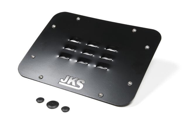 Plaque d'aeration de coffre JKS finition premium et aluminium renforce pour Jeep Wrangler JK