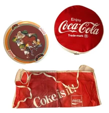 COCA COLA UNIQUE 2 ZIPPER DUFFLE BAG, PLATE & CHANGE APRON