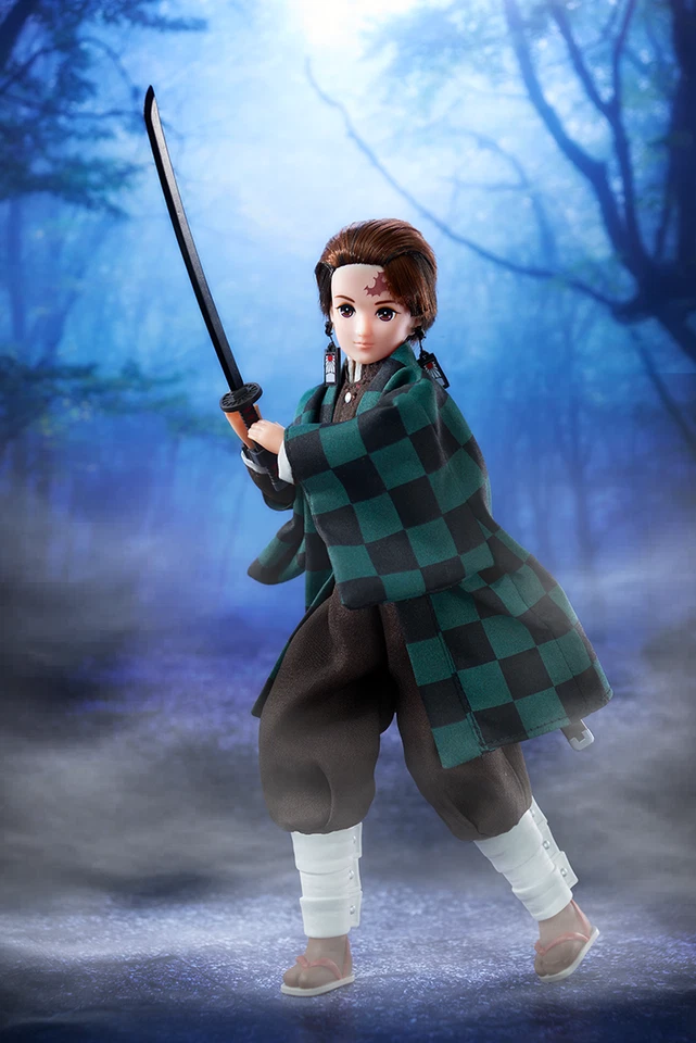 RARO Licca Chan X Demon Slayer Tanjiro Nezuko Muñeca Figura CONJUNTO de JAPÓN Foto 4 de 4