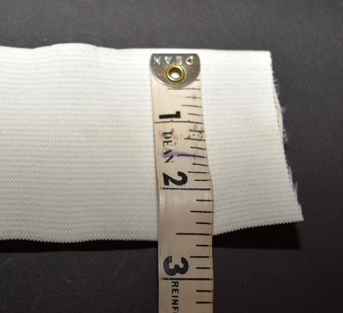 Vintage Large Roll 9" Diameter White Ribbed Stretch Binding 2.5" Wide 50 Yds NOS - Picture 4 of 4