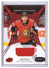 Vitaly Abramov 2019-20 Upper Deck Trilogy Rookie Red Jersey Card #63 /499