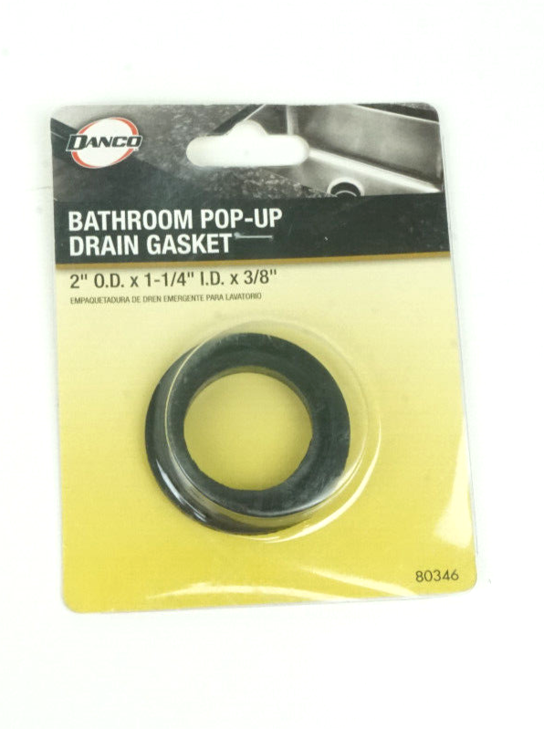 Danco Bathroom PopUp Drain Gasket 2" O.D. X 11/4" I.D. X 3/8" 80346
