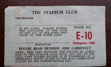 Rare 1949 New York Yankees Yankee Stadium Club TICKET Championship Season