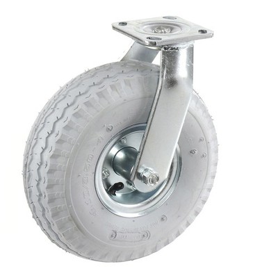 10'' Full Pneumatic Wheel Swivel Plate Caster 330 Lb. Capacity