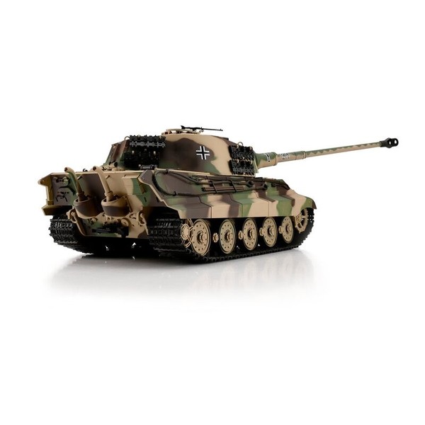 Heng Long 1/16 RC Panzer KöNigstiger Henschelturm Tarn Bb+Ir (Metallketten)-image