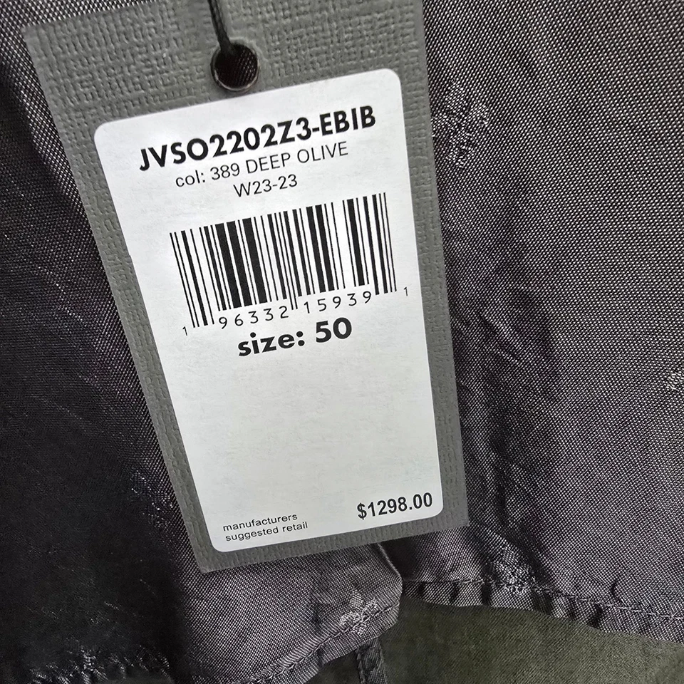 Nuevo Blazer John Varvatos Oliva Profundo 50it 40r Algodón Hecho en Italia $1298 Foto 4 de 4