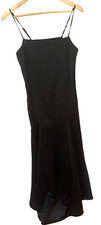 Loft Slip Dress Black Tank Size 2 Classic Simple Chic midi NWT Adjustable Straps