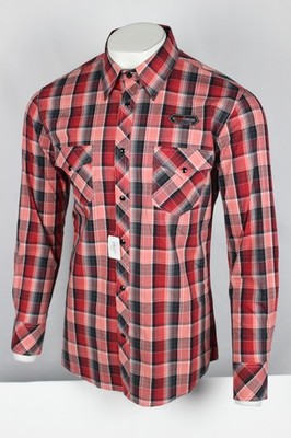 Rock & Roll Denim Men's Snap Button Western Shirt Modern Fit M Medium Red