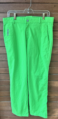 Nike Golf Mens Pants Dri-Fit 34''x32'' Bright Lime Green Tour Performance