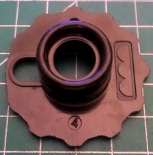 Vtg Simanco 172190 Top Hat Fashion Disc Cam #4 Solid Scallop Touch & Sew #628