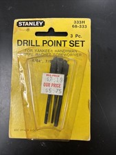 Vintage Stanley 68-333 Drill Point Set 3 Piece 564 764 964 Usa Circa 1983 Vintage Stanley 68-333 Drill Point Set 3 Piece 564 764 964 Usa Circa 1983