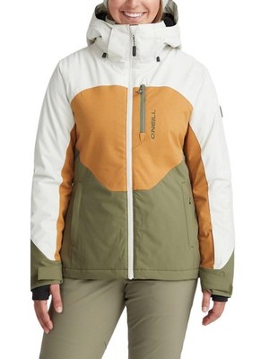 O'neill Carbonite Damen Skijacke Winterjacke Snowboard Outdoor Weiß/Grün/Brain