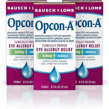 Opcon-A Allergy Eye Drops by Bausch  Lomb, for Itch and Redness Relief, Red and