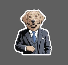 Business Dog Sticker Waterproof Decal Work Sales Finance Money Funny Gift NEW