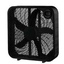 Utilitech 20" High Velocity Box Fan 120V 3-Speed Indoor Black Cooling Fan